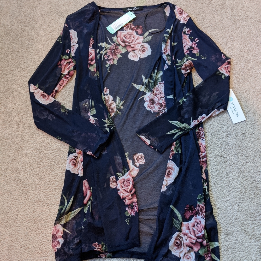 NWT Alice Blue Mesh Kimono / Stitch Fix S